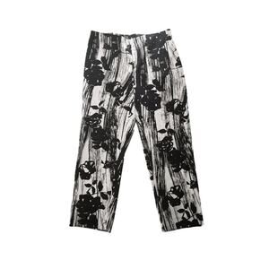 St. John Audrey Pants, Size 10, Black/White Floral